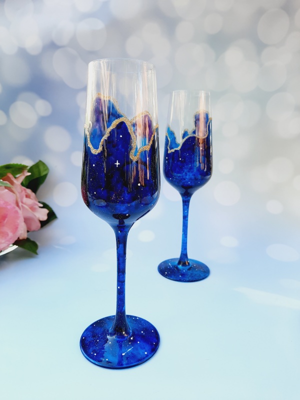 Written in the stars - Set pahare personalizate pentru nunta – miri, nași sau părinți