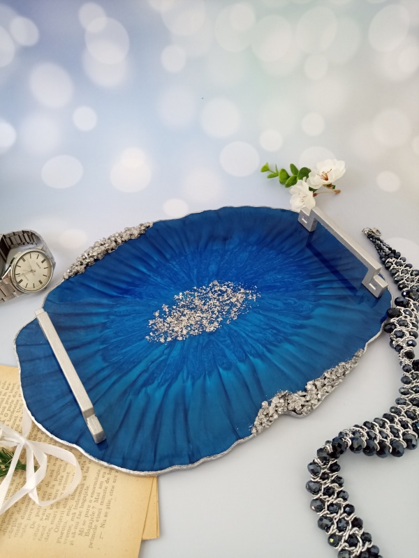 Blue - Tăviță personalizată pentru pregătirea mirelui
